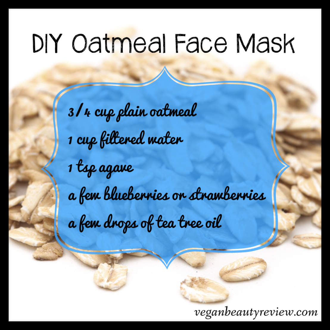 DIY Oatmeal Face Mask - Vegan Beauty