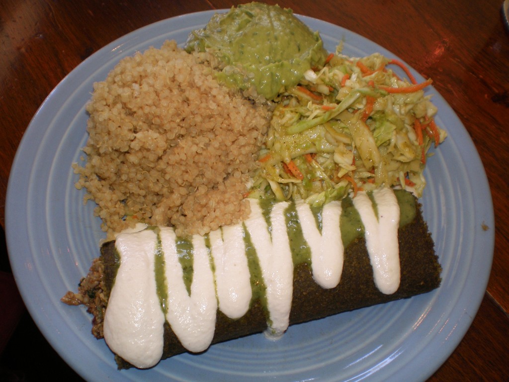 Cafe Gratitude enchiladas